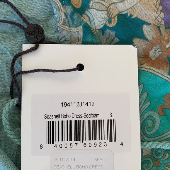 Spell & The Gypsy Collective Seashell Boho Midi Dress in Seafoam Size Small - Picture 11 of 12
